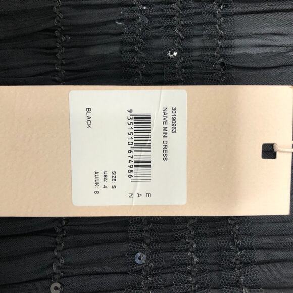 Keepsake The Label Naive Mini Dress Black S/4 NWT - Picture 6 of 10